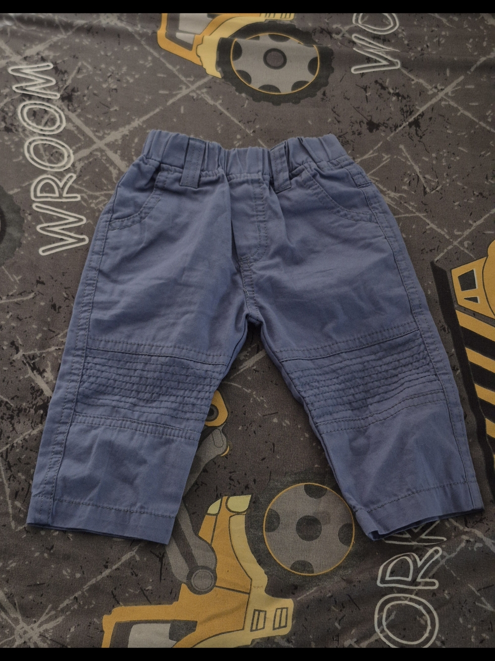 New Kids Elastic Waist Blue Pants, Size: 12-18 Month | No Tags, Prewashed